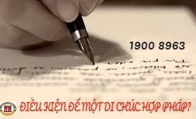 Di chúc hợp pháp khi nào - Luật Hà Thành Asia - 1900 8963